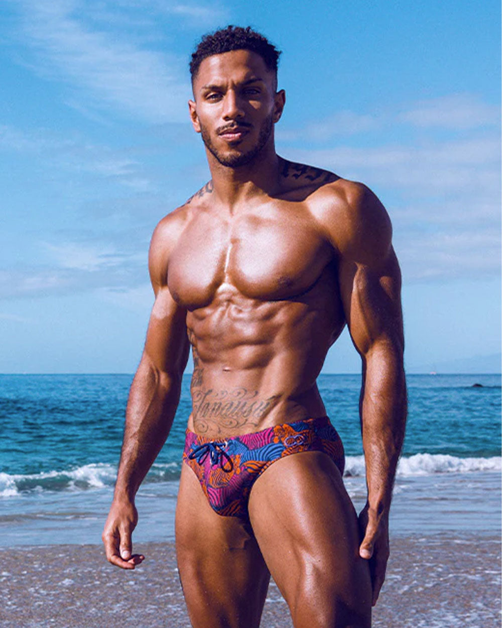 V10 Print Swim - Stallion Navy