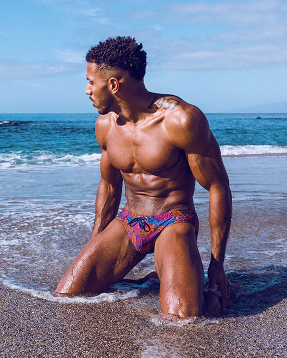 V10 Print Swim - Stallion Navy