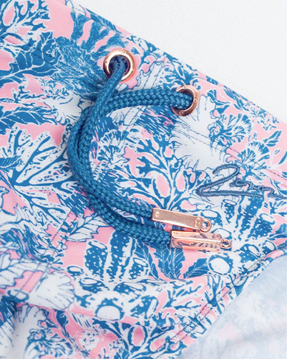 V20 Print Swim Brief - Coral Teal