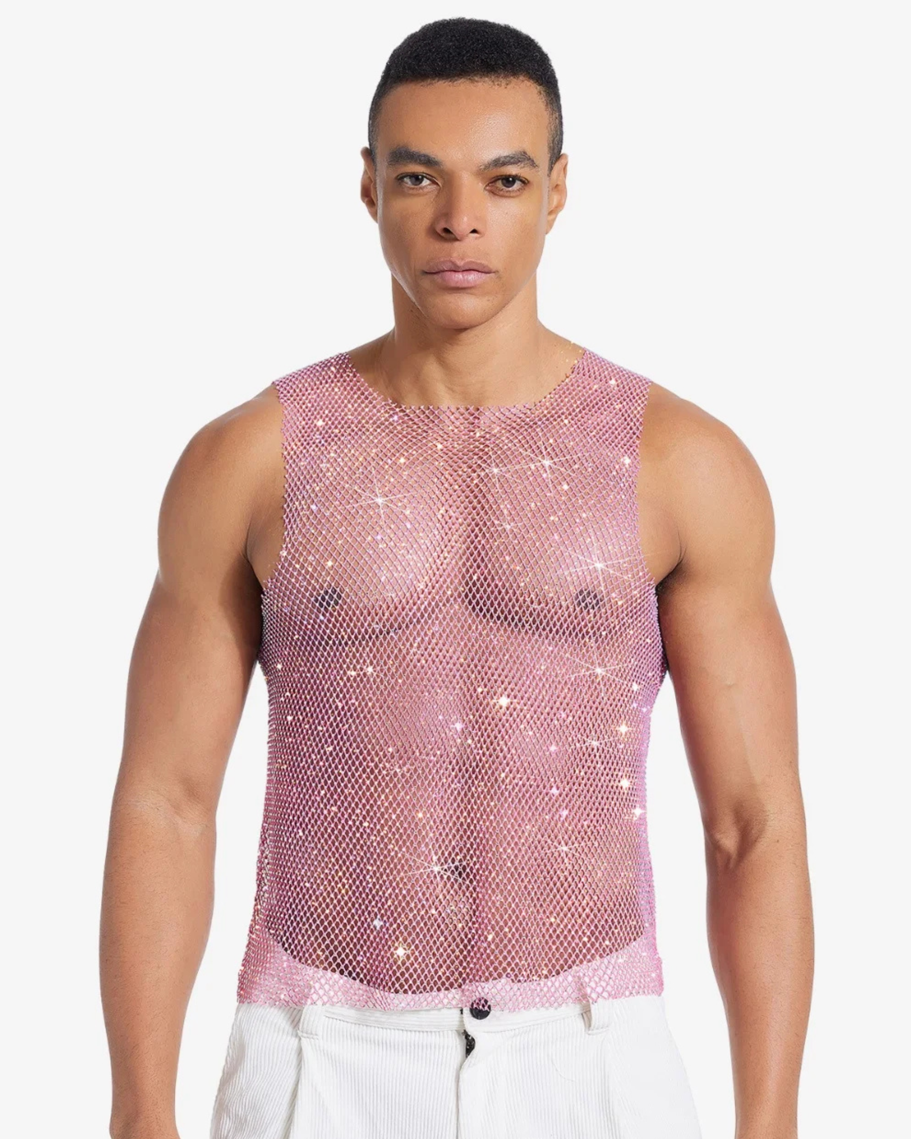 Crystal Mesh Tank Top