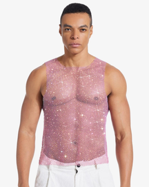 Crystal Mesh Tank Top