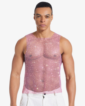 Crystal Mesh Tank Top