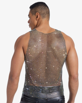 Crystal Mesh Tank Top