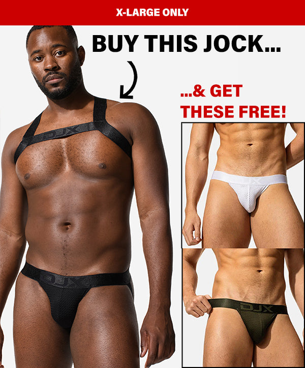 XL Trough Jock - 3 Pack (White, Black & Khaki)